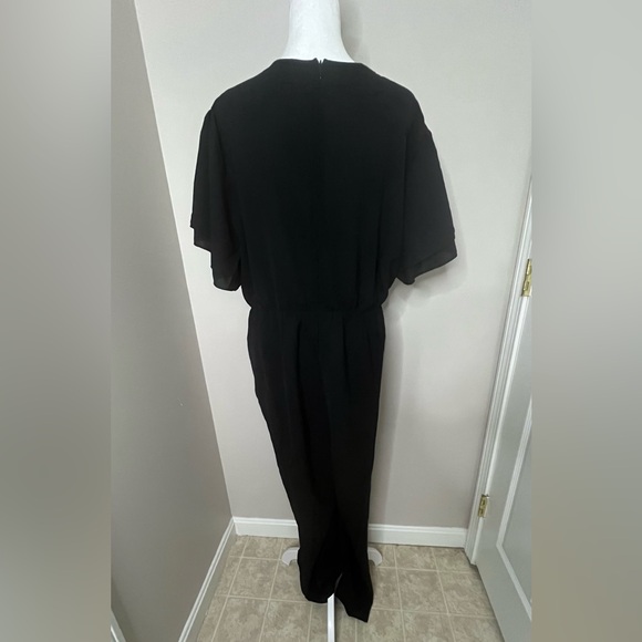 BNIB SHEIN Overlap Collar Butterfly Sleeve Wide Leg Jumpsuit, Size 3XL (18) - Picture 5 of 8